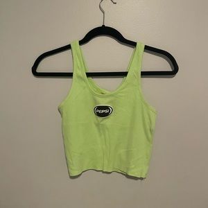 Forever 21 x Pepsi green top - size: small